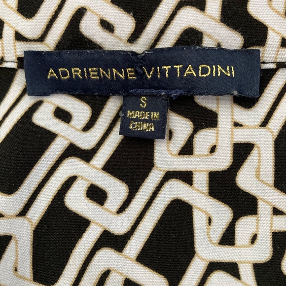 Women's Adrienne Vittadini Shirt Chain Pattern Button-Up Long Sleeve Sz Small - Picture 9 of 9